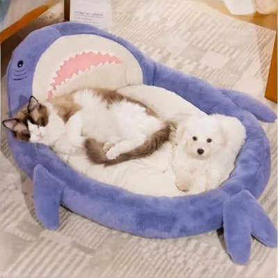 Shark Shape Pet Bed - Fussy Claws and Paws