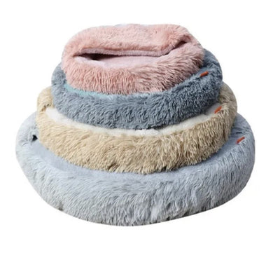 Fluffy Round Pet Nest Bed - Fussy Claws and Paws