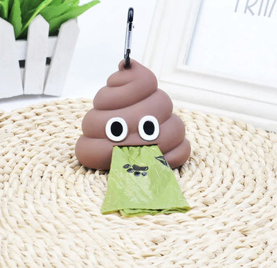 Poop Emoji - Dog Poop Bag Dispenser - Fussy Claws and Paws