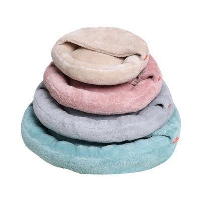 Cosy Round Pet Nest Bed - Fussy Claws and Paws