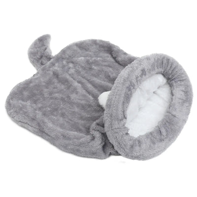 Grey Cat Sleeping Bag - Fussy Claws and Paws