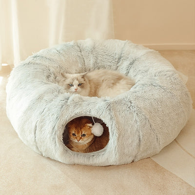 Luxury Cat Tunnel Bed - Fussy Claws and Paws